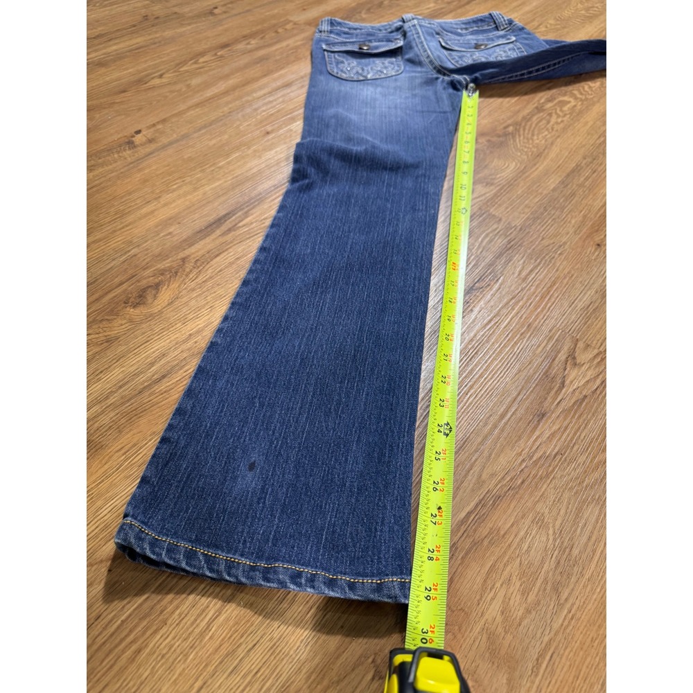Mossimo Supply Co TEEN Bootcut Jeans Size 16 Medium Wash Embroidered Pockets - Picture 10 of 13